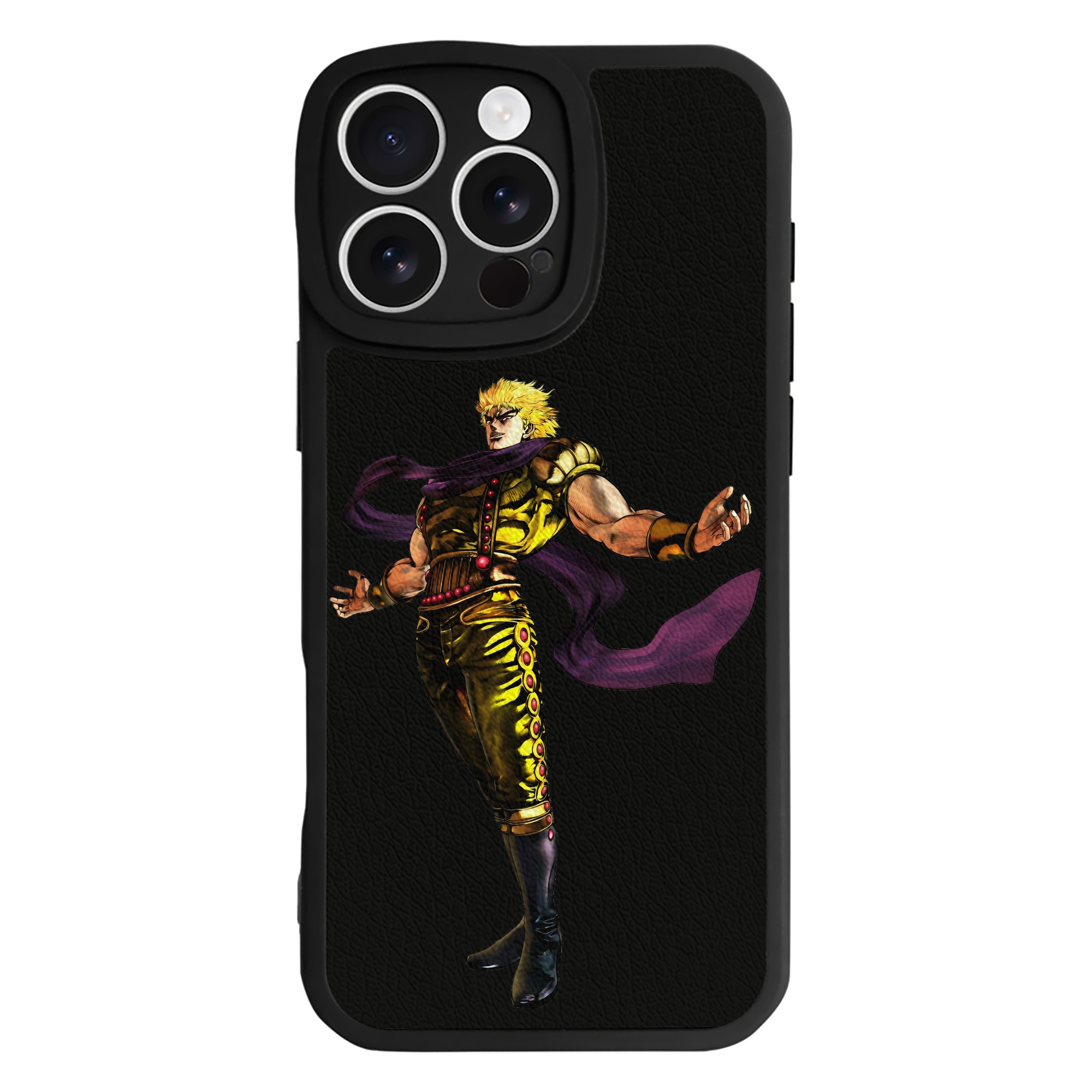 （画像用） ジョジョの奇妙な冒険 ディオ?ブランドー JoJo's Bizarre Adventure Dio Brando 【iPhone 16シリーズ対応】シリコンスマホケース（レザー調） 材質：シリコン